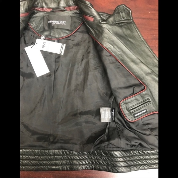 Members only  leather jacket bureaux/Black,NWT - Picture 3 of 8